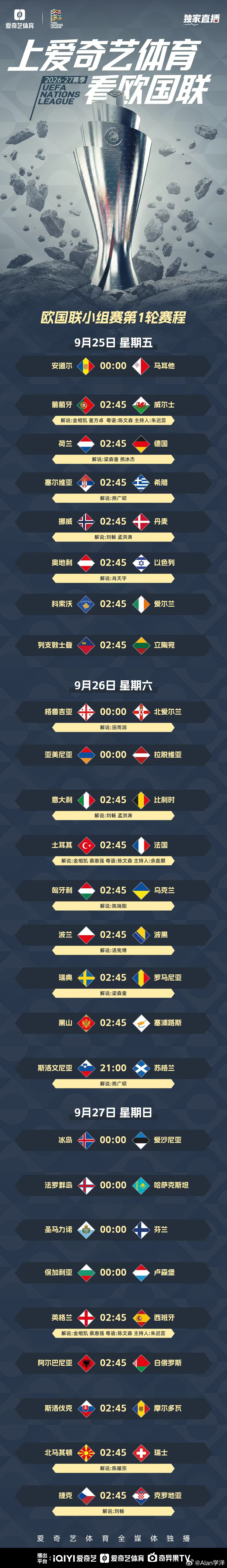上爱奇艺体育看欧国联赛事！上爱奇艺体育看欧国联 爱奇艺体育全媒体独播欧国联 ​​