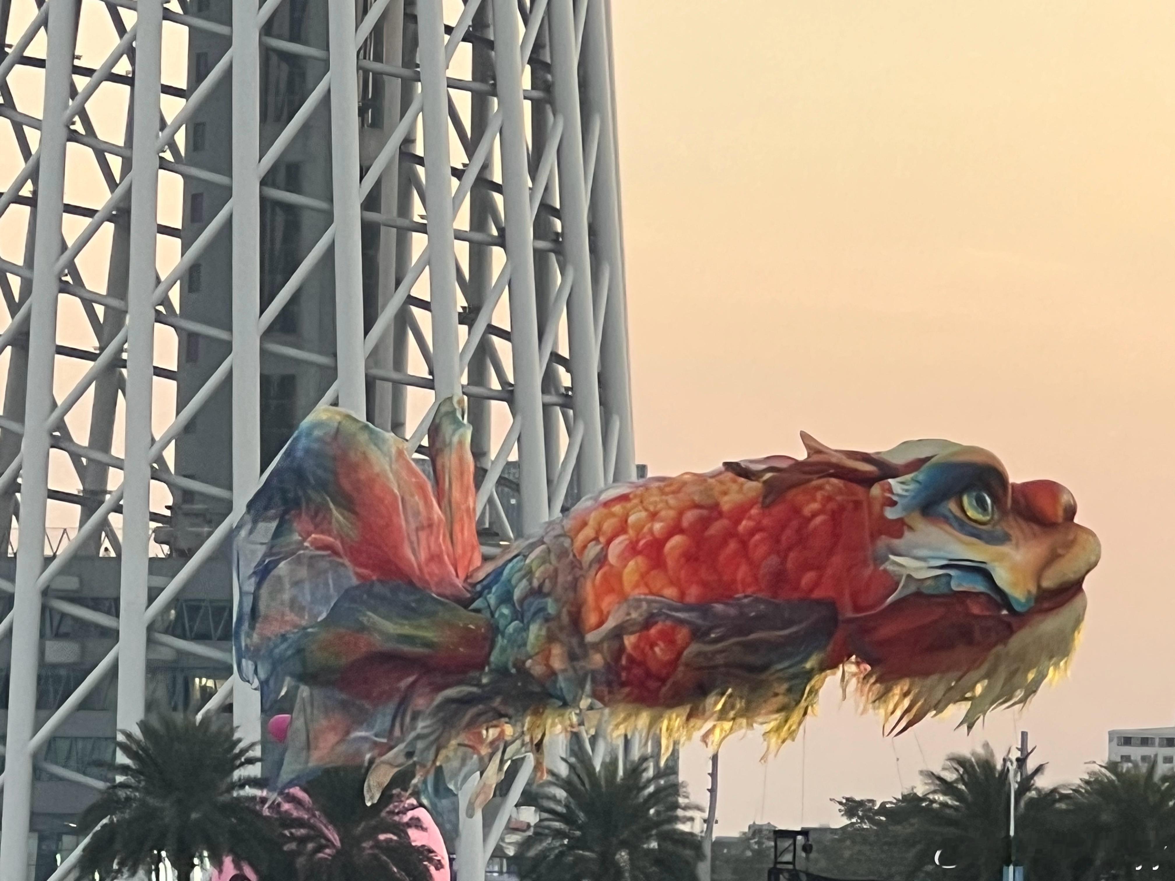 广州国际灯光节非常灵动惊艳的大鳌鱼！独占鳌头！吉祥如意！广州国际灯光节