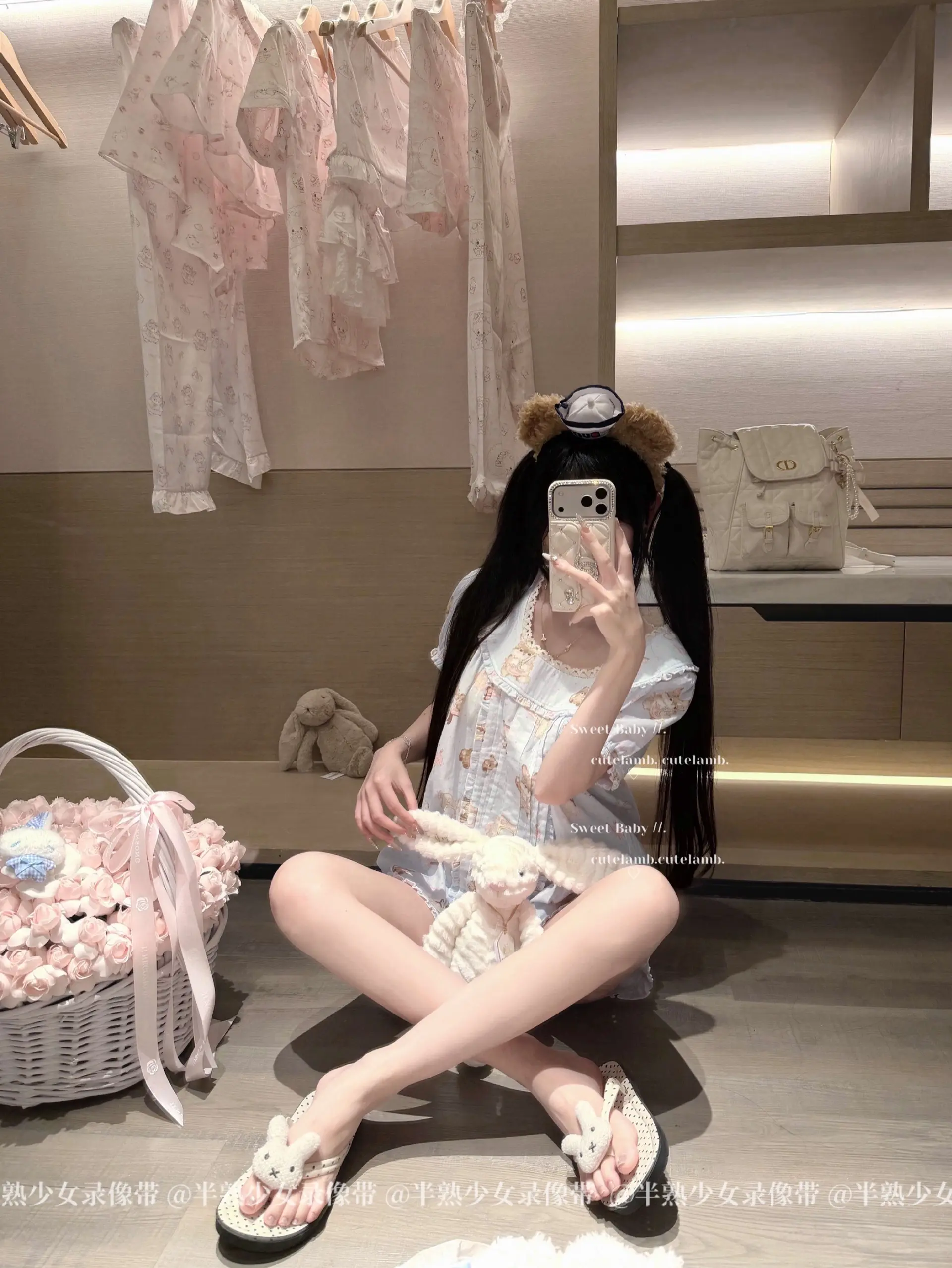 Lo里Lo气的纯棉兔兔睡衣🐈。