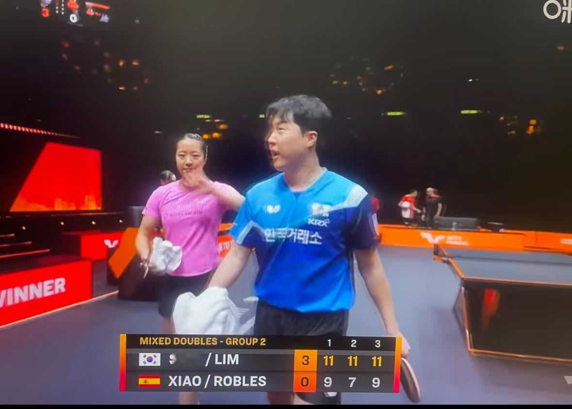 香港总决赛申裕斌/林钟勋以三胜小组第一晋级四强！
WTT香港总决赛，
混双四强基