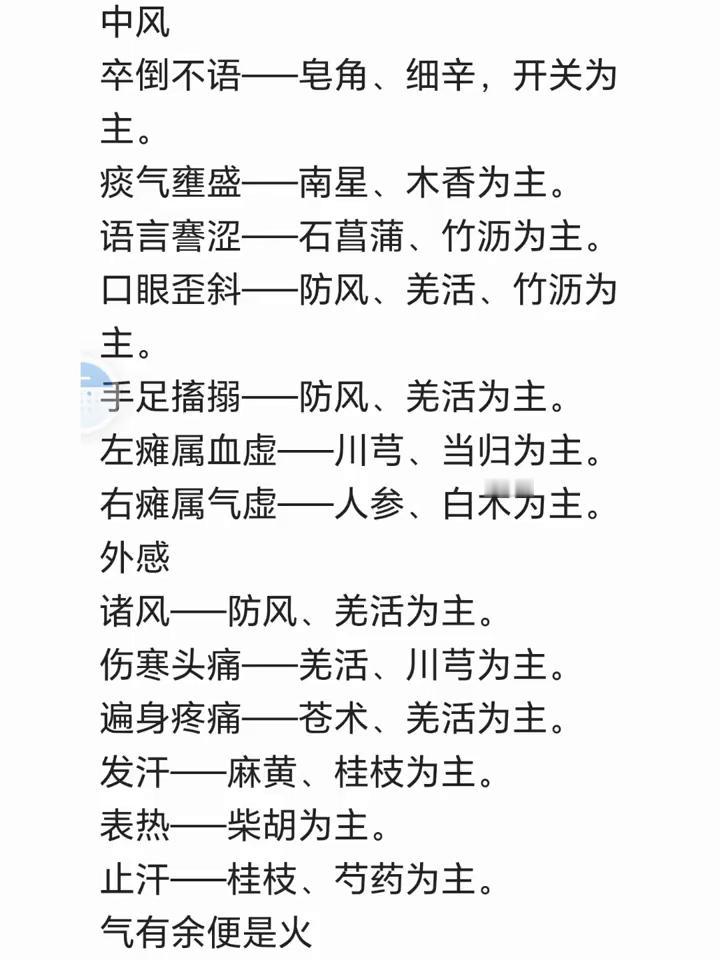 ·左瘫属血虚-川芎、当归为主。
·木是湿痰瘀--苍术、半夏、桃仁。
·行六郁-苍
