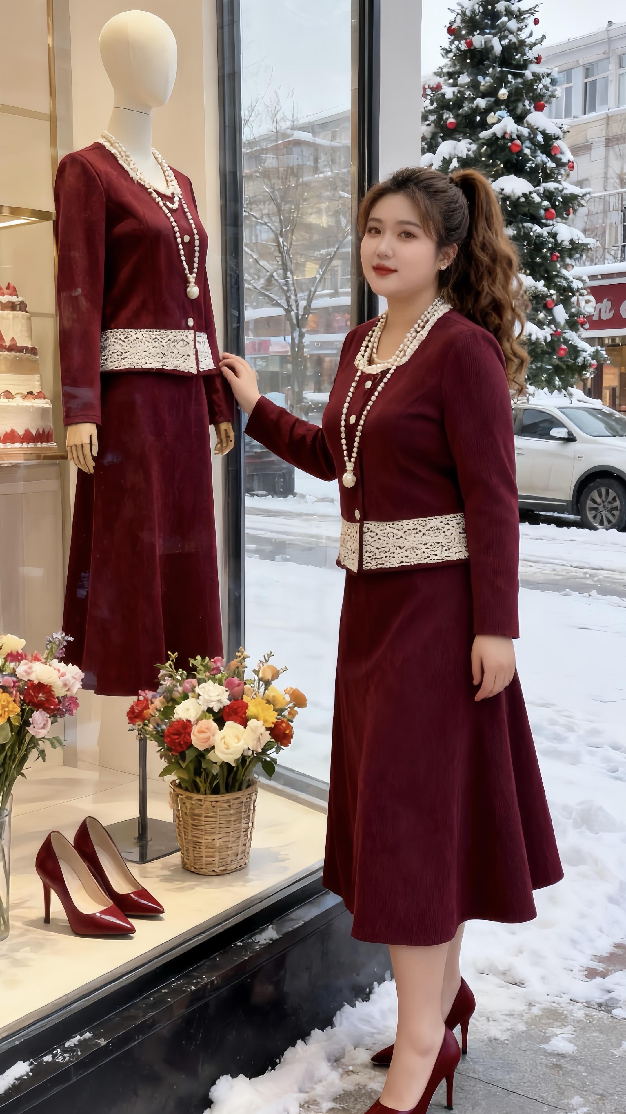 大码女装120斤到220斤 遮肉显瘦遮肉减龄 秋冬穿搭 谁穿谁好看 穿...