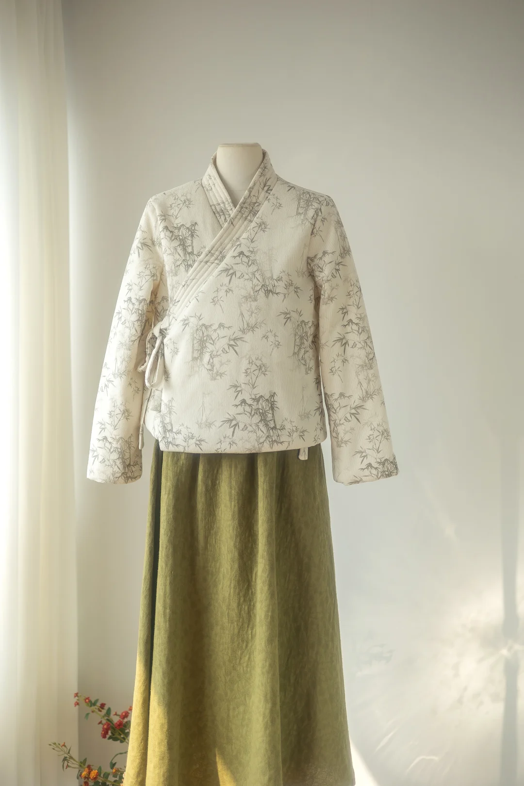 国风竹叶棉服｜两色棉服