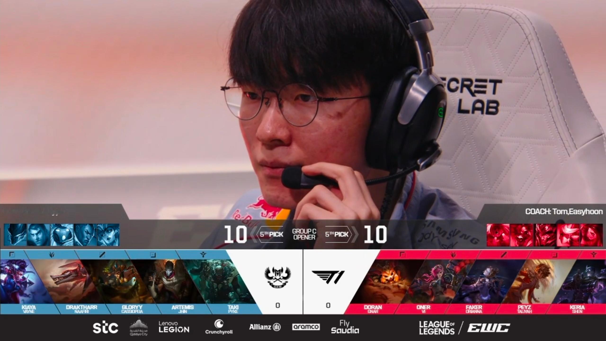 【EWC电竞世俱杯 】 vs GAM本场比赛的BP如下T1T1LOL