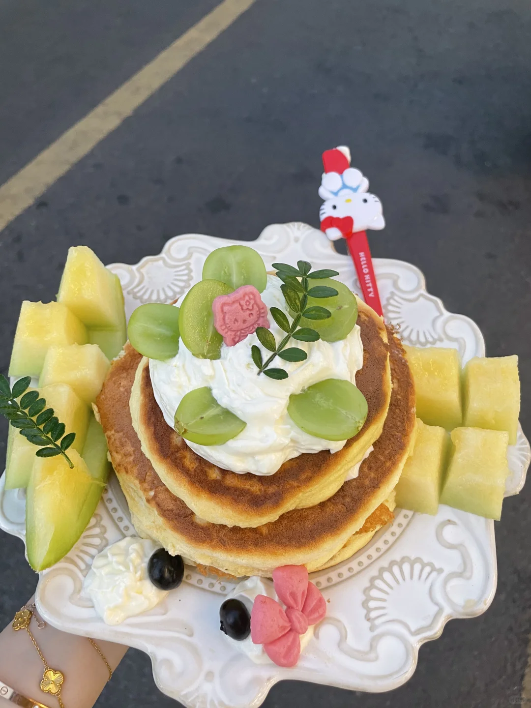 苏州，吃到了hellokitty松饼