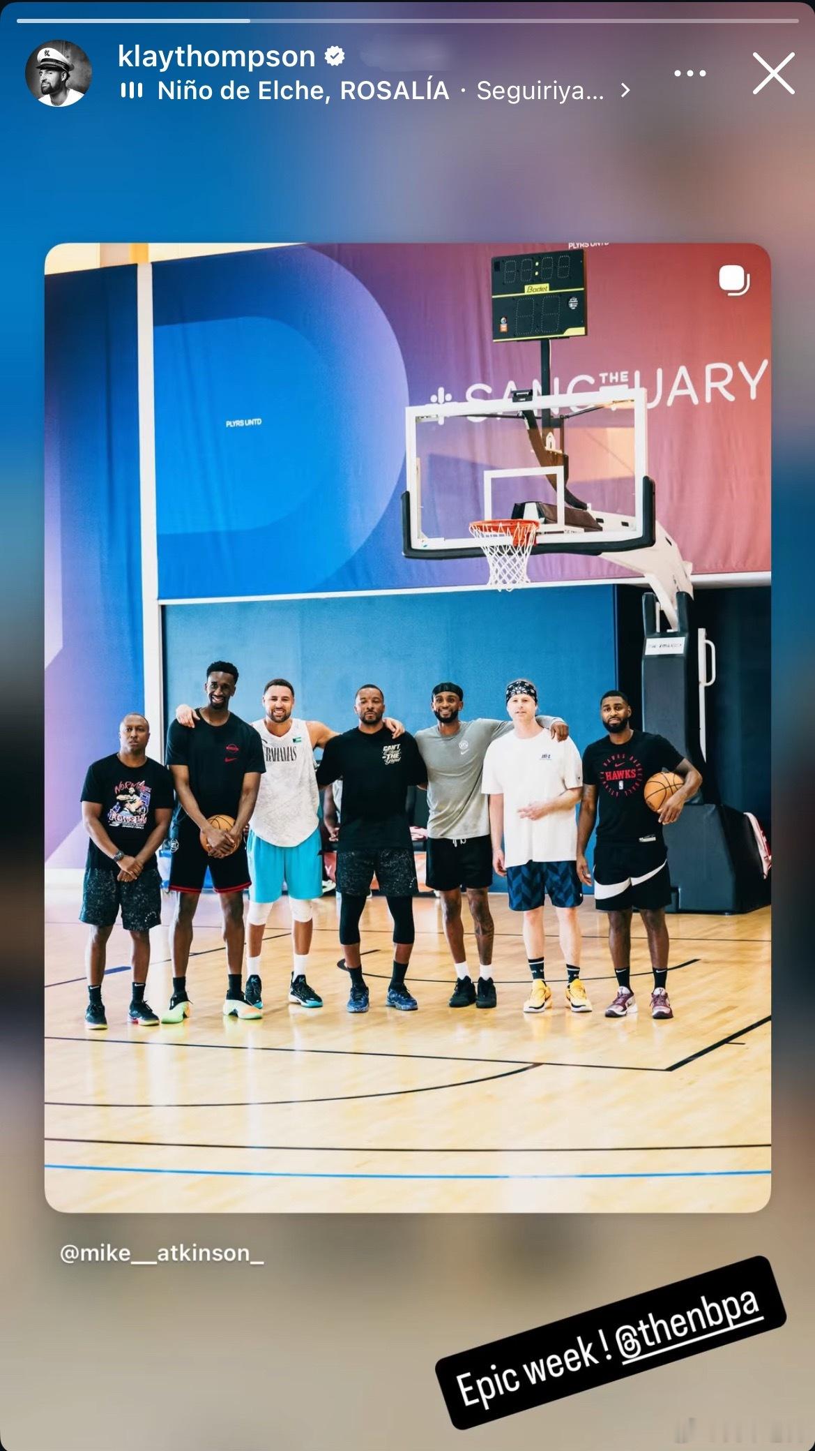 MFFL 汤普森￼最新的IG。詹姆斯加盟76人詹姆斯发长文詹姆斯年薪在76人排第
