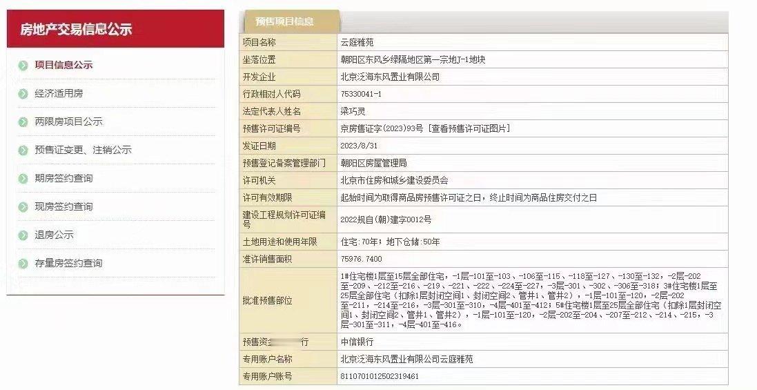 融创泛海地块的预售证拿到了 ​​​
