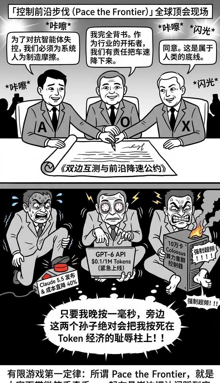 pace the frontier 压根就无解，囚徒困境
AI搞事业howto 