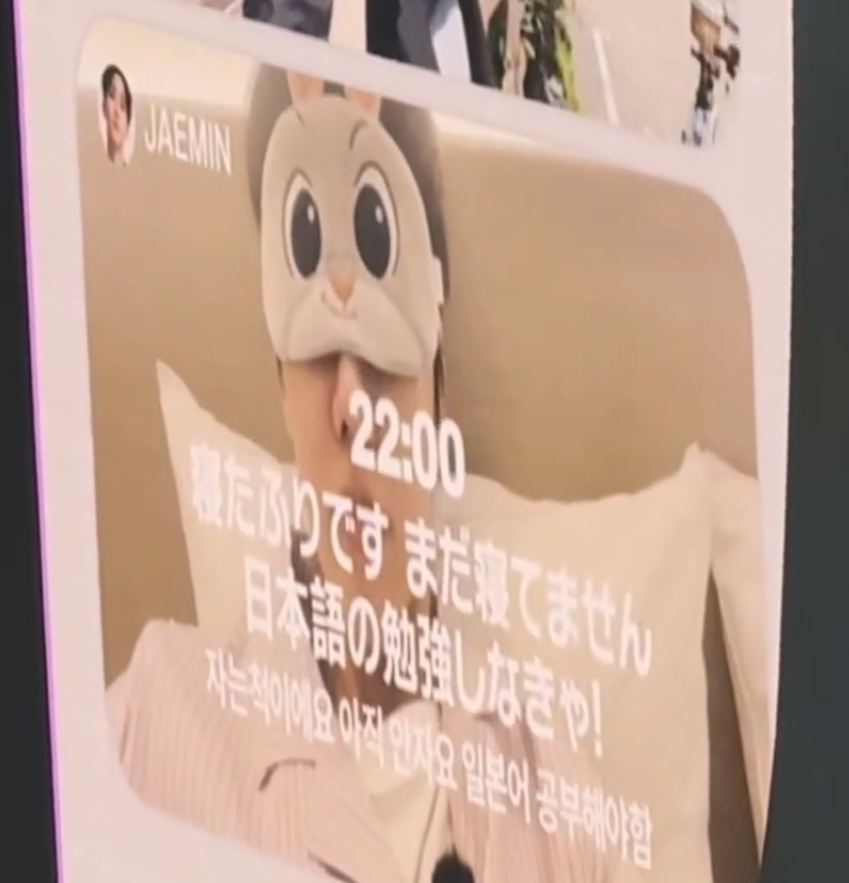 罗渽民 22:00 假装睡着了 但还没睡 要去学日语了 