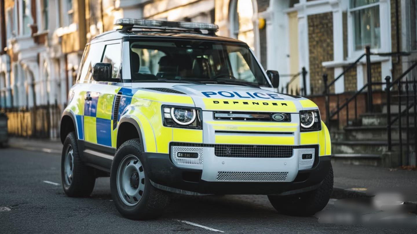 卫士90配英伦警车涂装真帅 