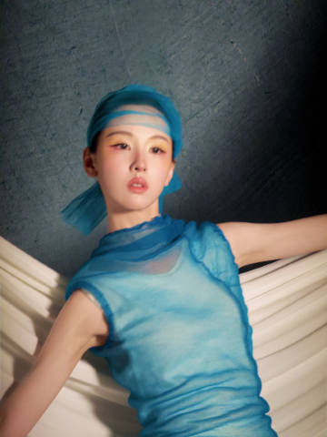纱幔光影下的陈都灵陈都灵薄纱写真 陈都灵薄纱写真好美啊！陈都灵