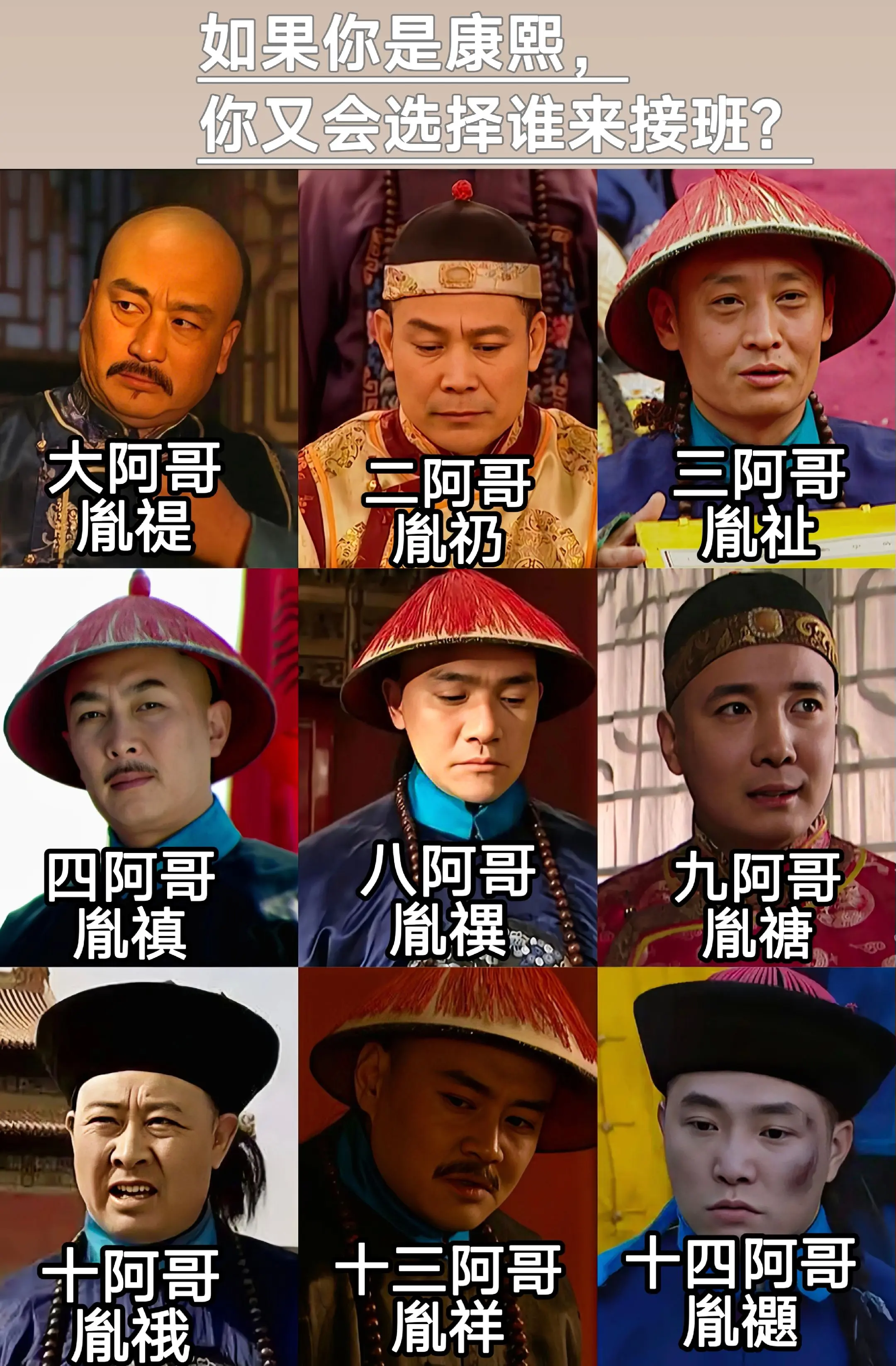 九子夺嫡 历史 清朝历史 康熙