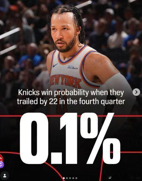 第四节落后22分时尼克斯翻盘概率0.1%，这是NBA版本的“20分算个P啊” 