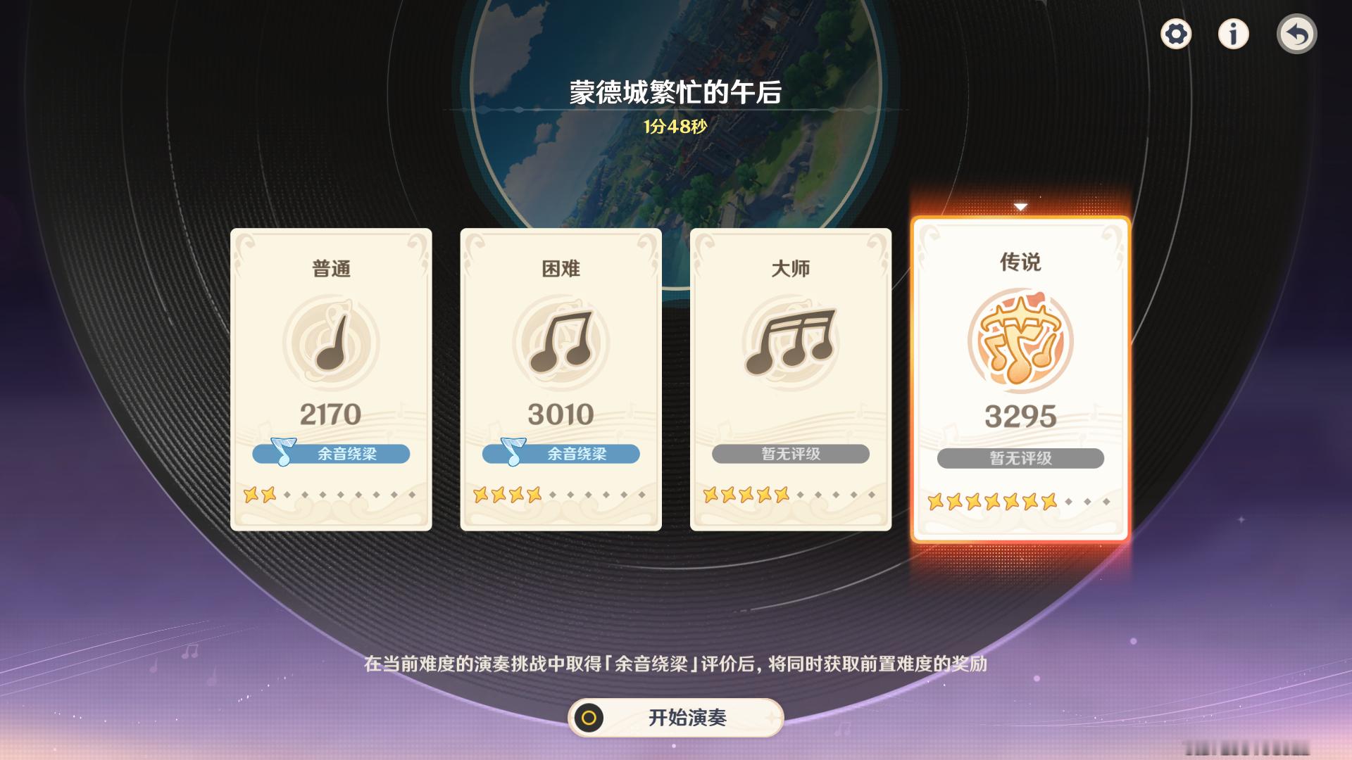 原神[超话]  大家的「千音雅集」演奏进度怎么样了？本人手拙一个大师评级都没能拿