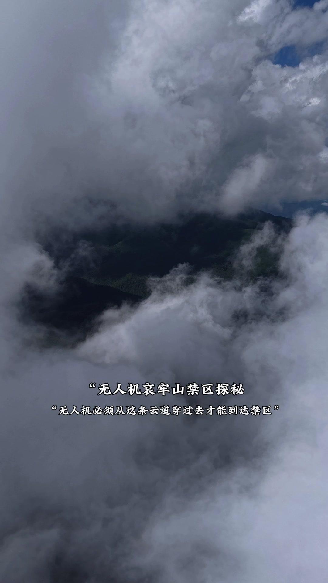 🗻无人机穿越云道闯入哀牢山禁区，浓雾像有灵性般将其包围，每一次拍摄都像在与未知
