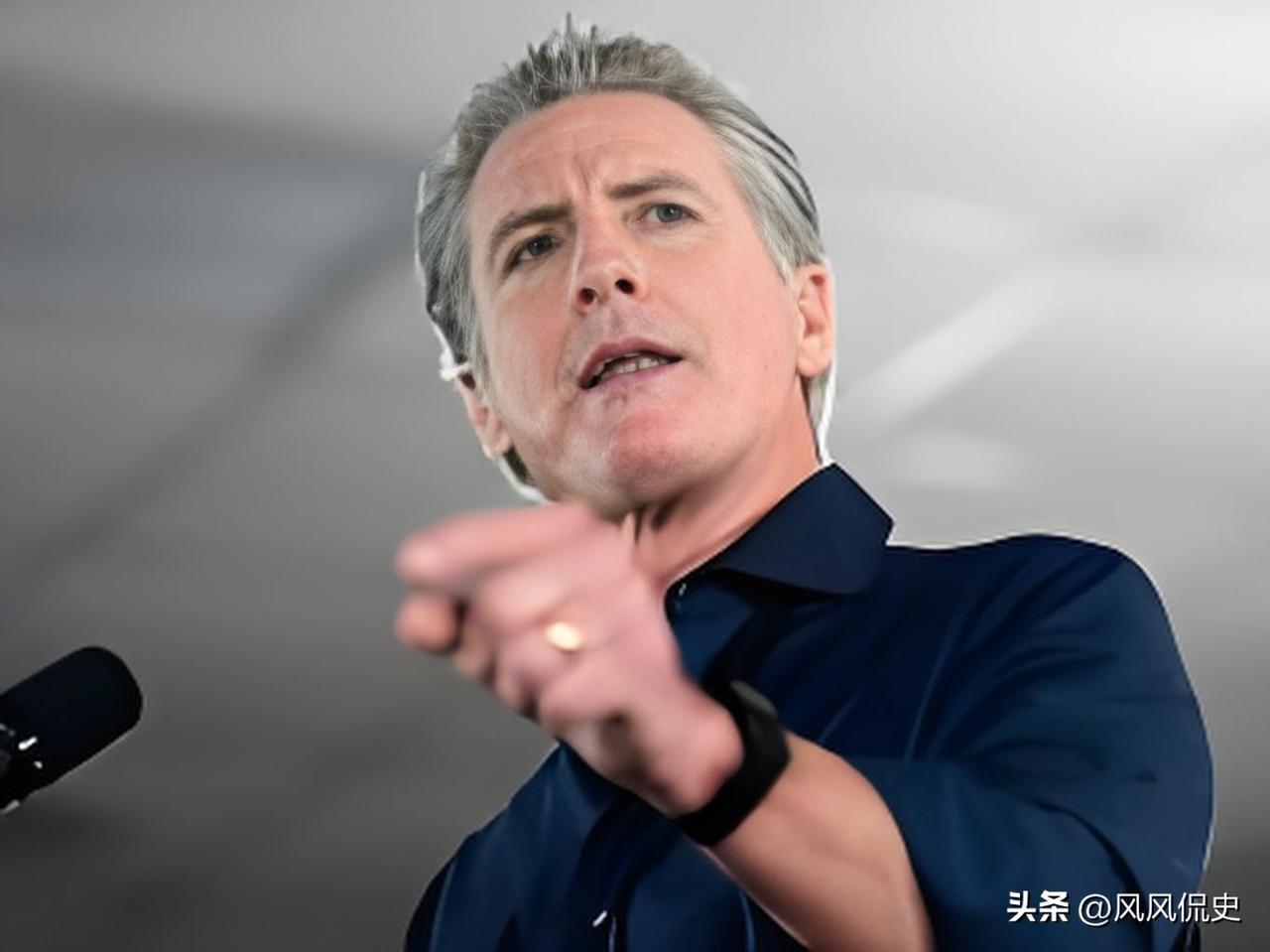 加州州长纽森发言气氛非常激昂，他愤怒地质问美国：“你为什么要炸死伊朗的儿童？”