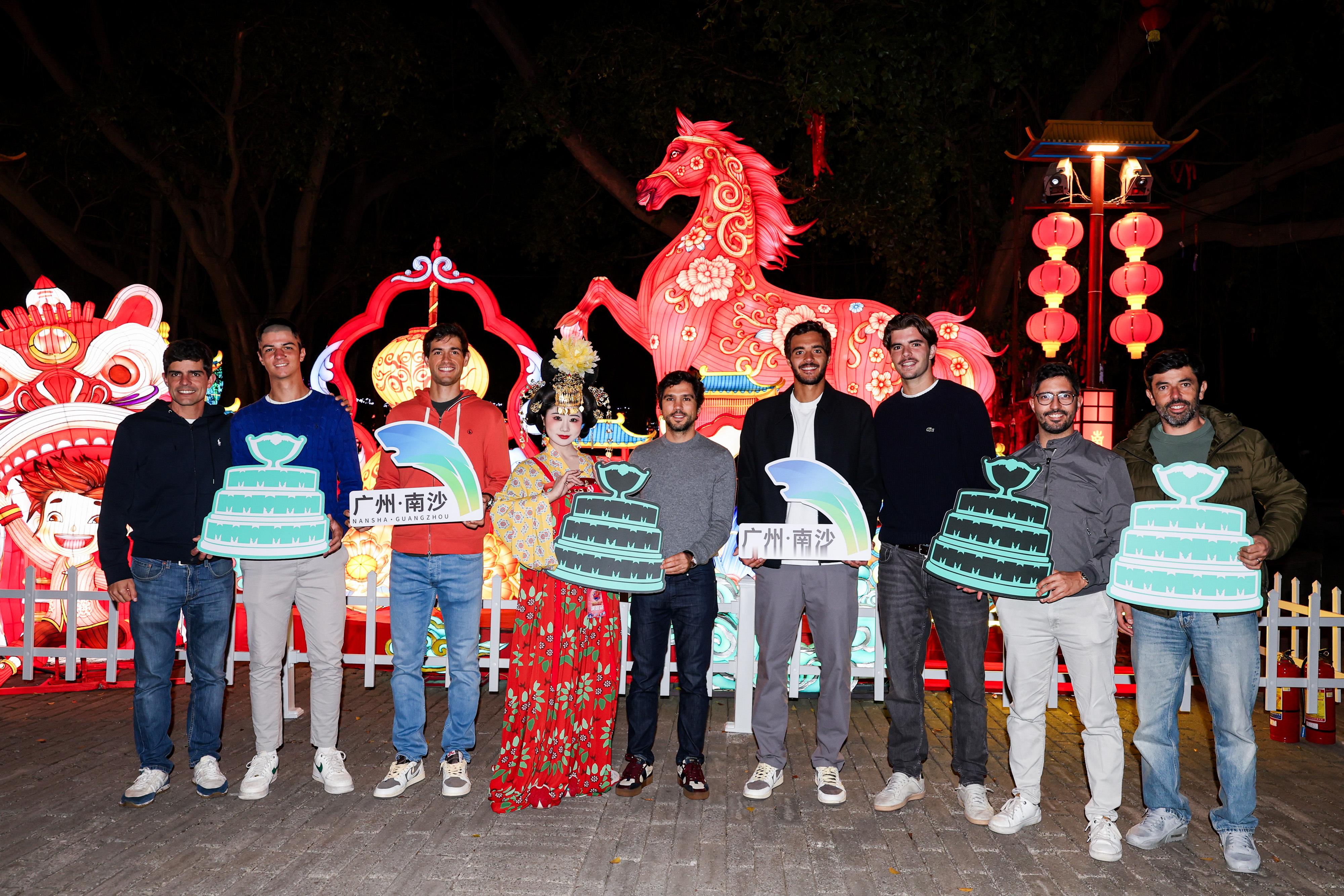 戴维斯杯中国vs葡萄牙体育大赏网球talking大会 中国队、葡萄牙队广州南沙备