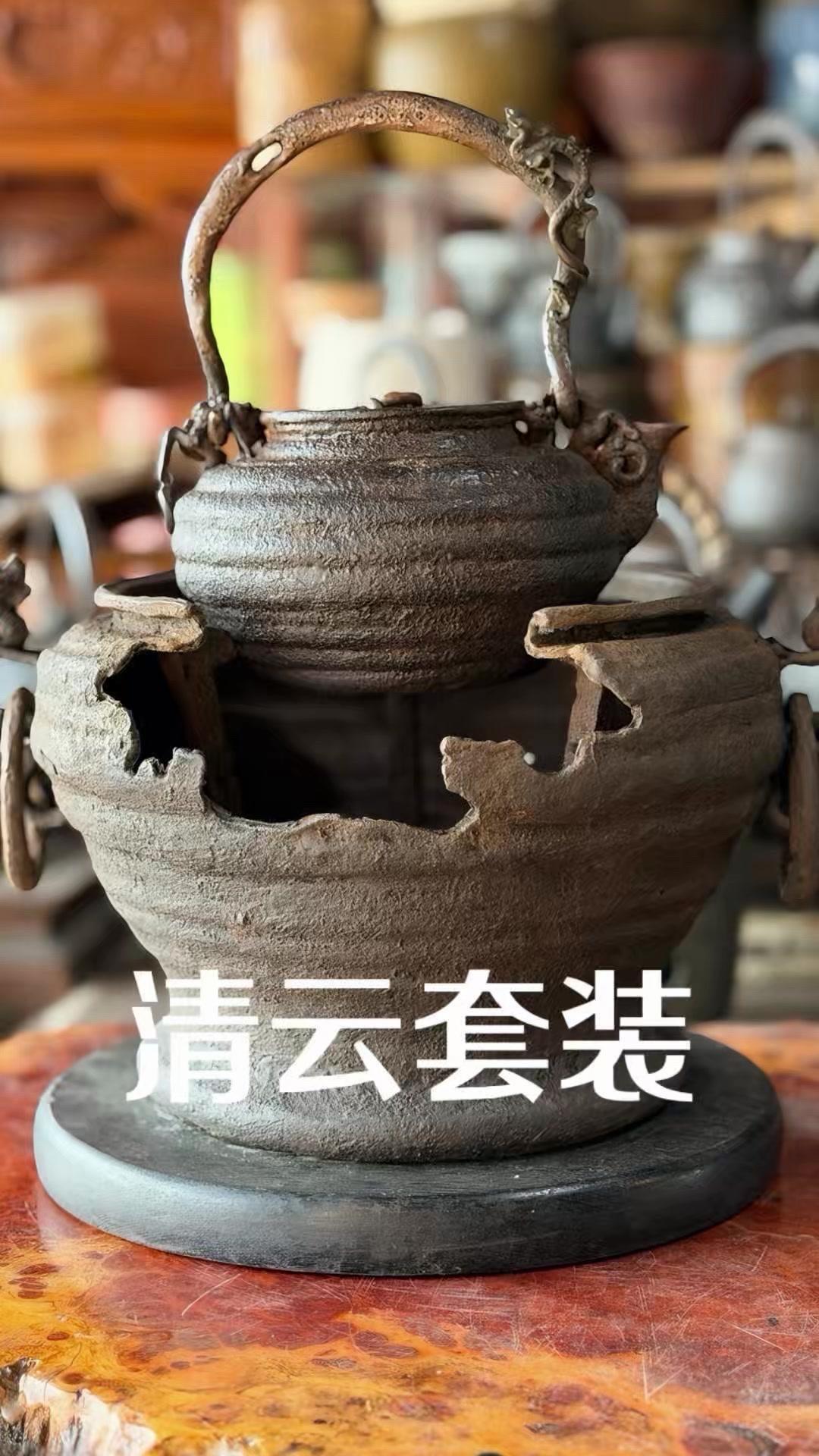 🍵毕业级茶具来了！这支是真正满配青云壶，和青云炉子原配一套，芋头壶型，还是青云