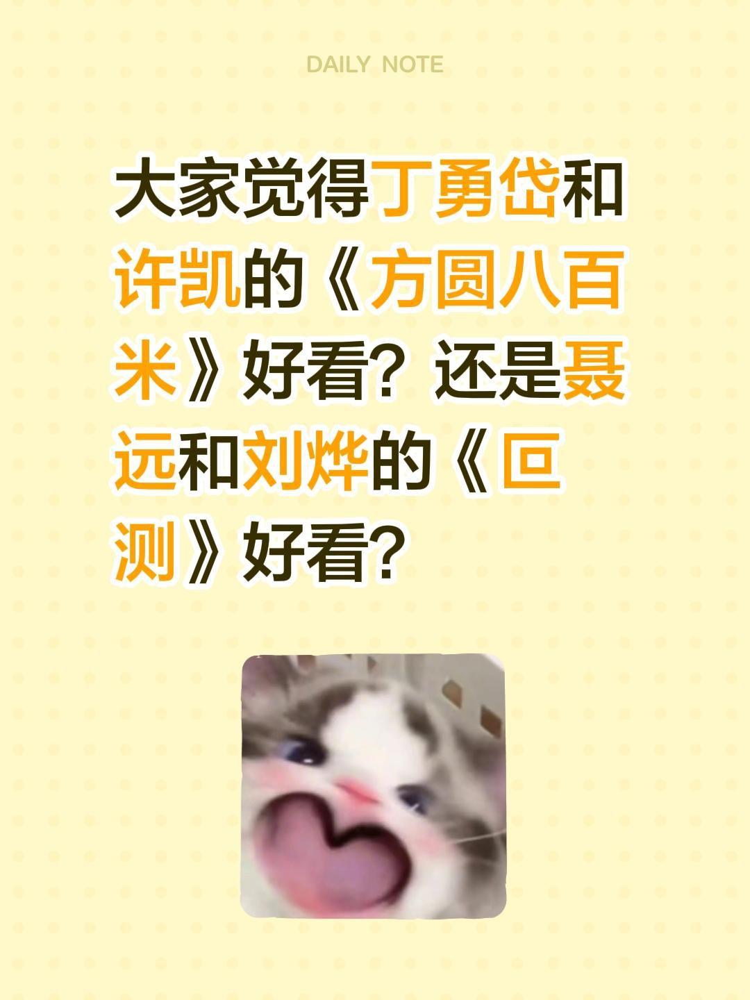 大家觉得丁勇岱和许凯的《方圆八百米》好看？还是聂远和刘烨的《叵测》好看？许凯 方