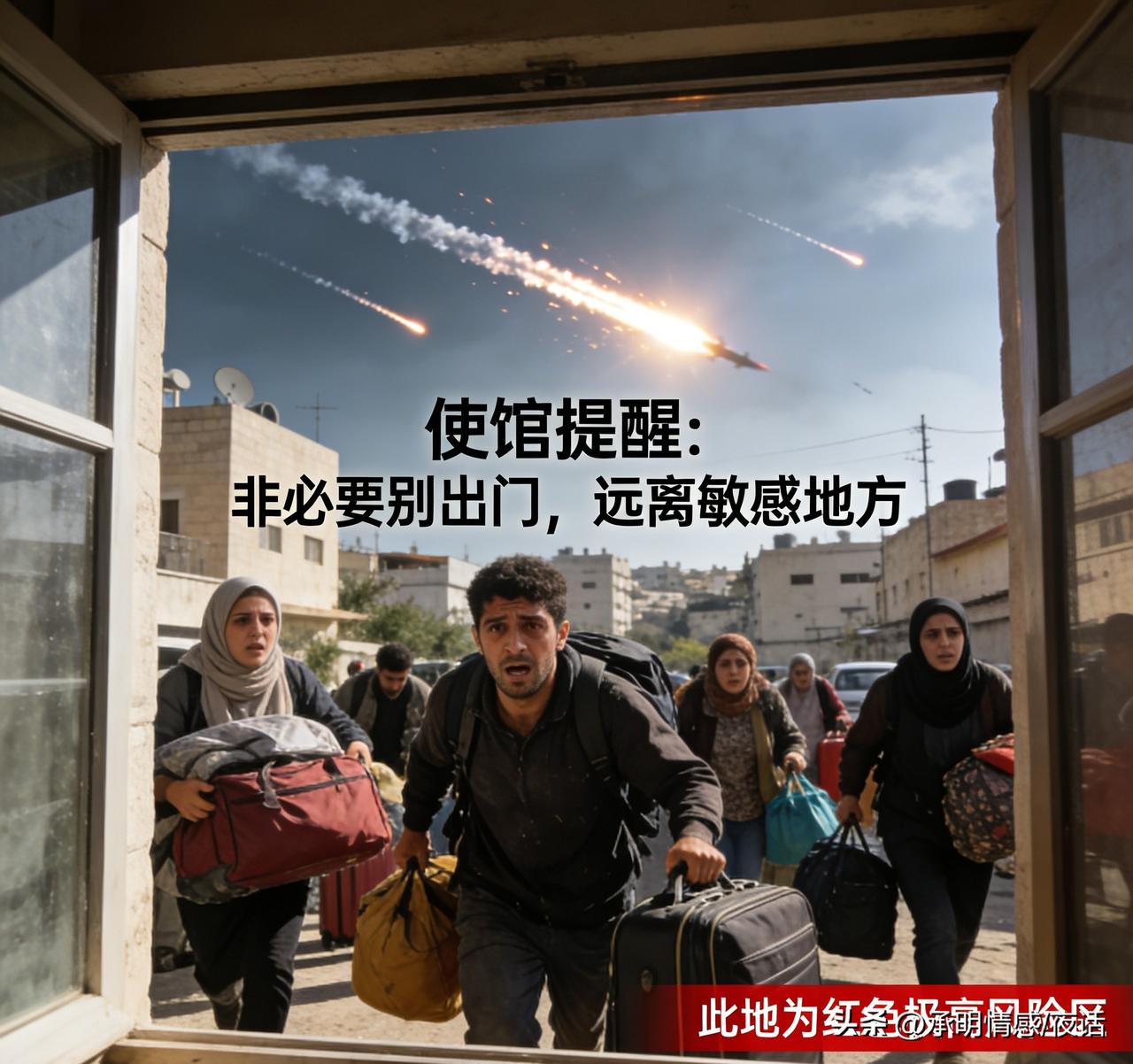 家人们注意啦！中国驻以色列使馆紧急发话，在以色列北部的中国同胞可得把安全弦绷紧咯