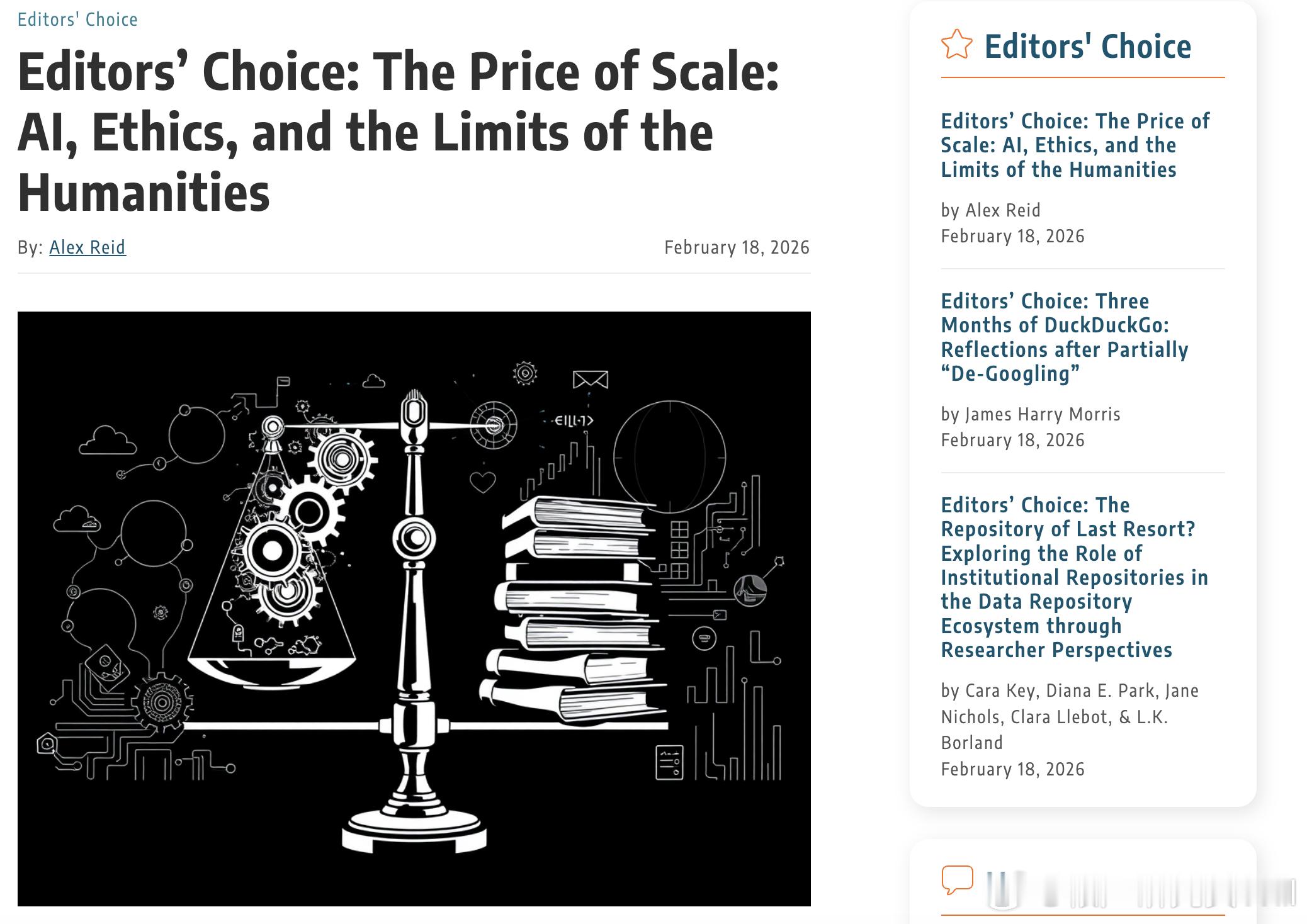 will的ai伦理漫谈 Digital Humanities Now近日推出编辑
