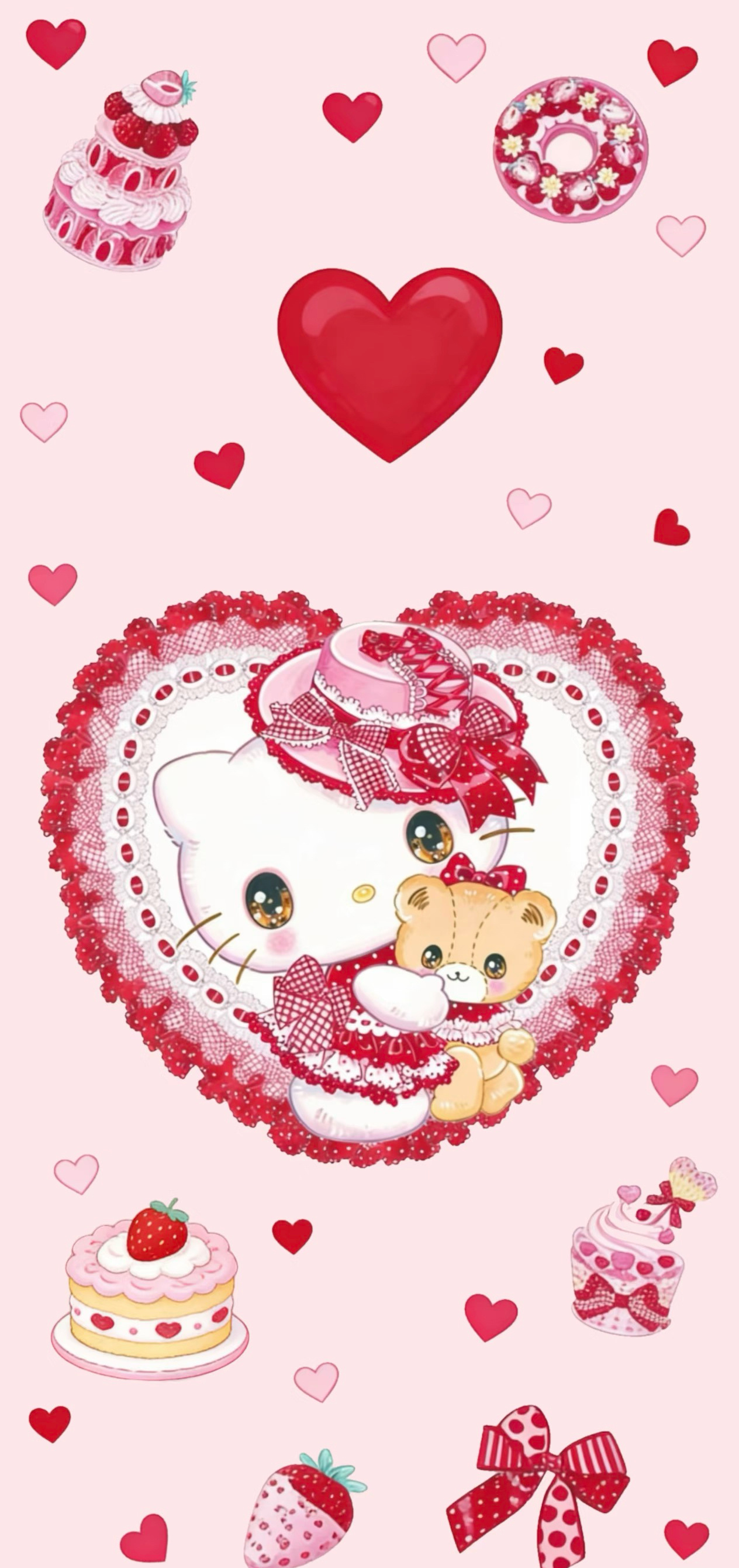 Hello Kitty壁纸分享三丽鸥｜粉色壁纸｜少女心壁纸｜可爱壁纸｜甜美壁纸｜