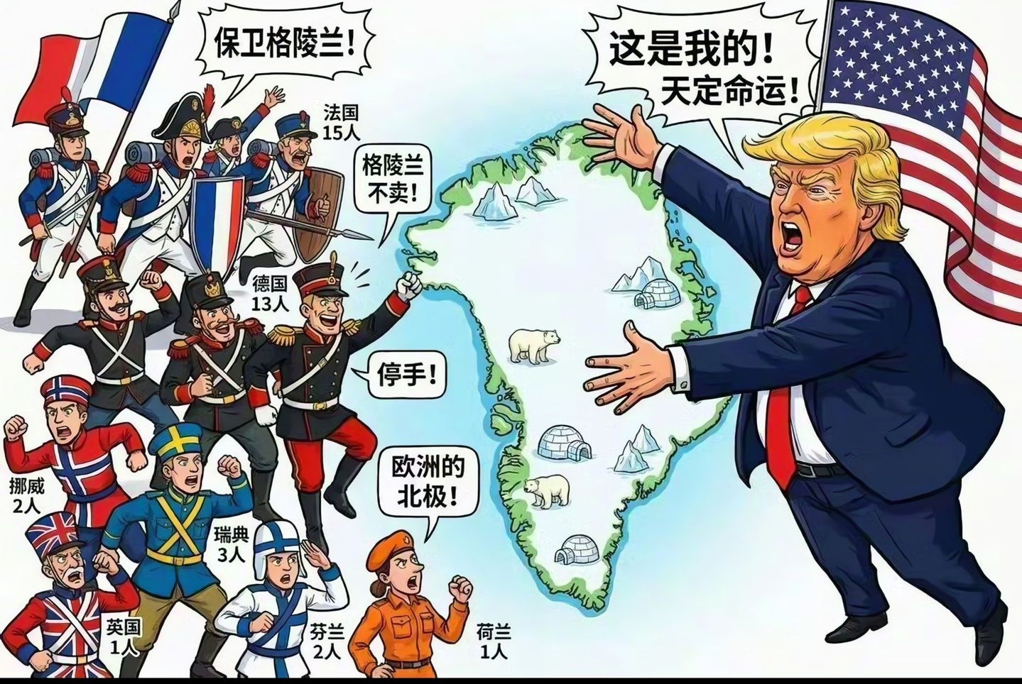 看到这漫画图，曾经的八国联军，再也回不去了。 