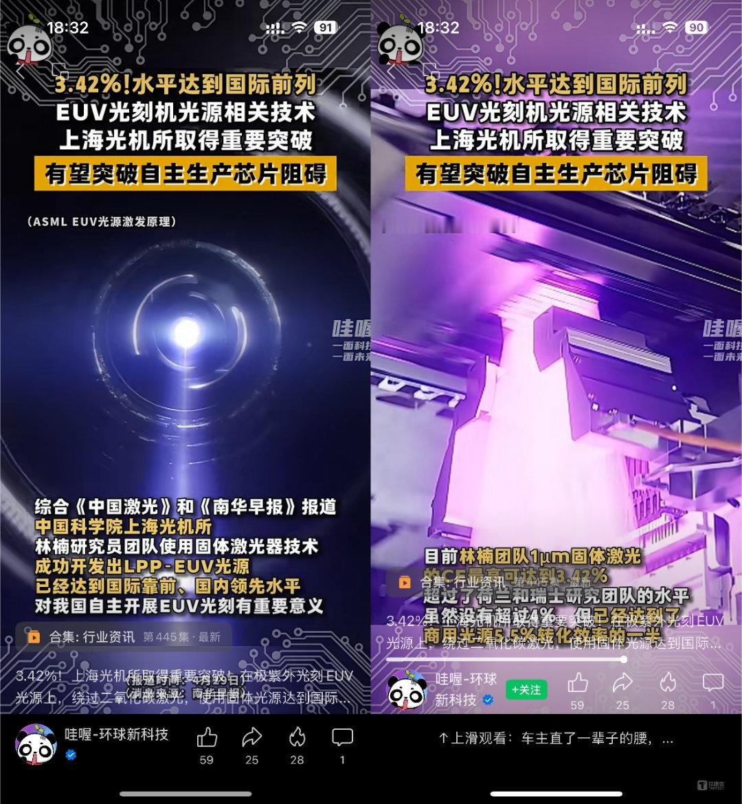 上海光机所EUV光刻技术获重大突破，中国芯片生产有望不再被美国“卡脖子”中国科学