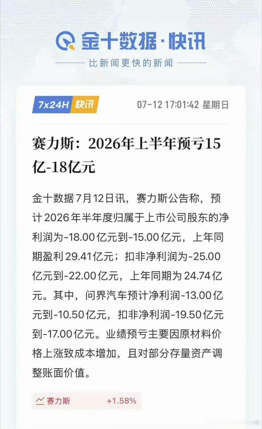 客观原因可能有很多，但都不重要继续努力，下半年重新转盈很有希望！ 
