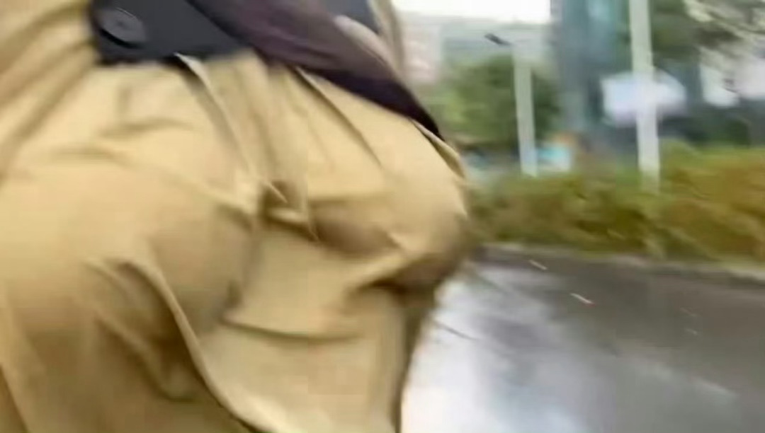 下雨天被淋的湿哒哒的 