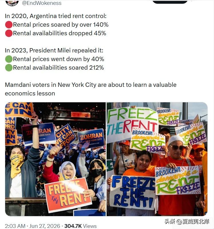 2020年，阿根廷推行租金管制政策：
🔴租金暴涨超140%
🔴可出租房源数量