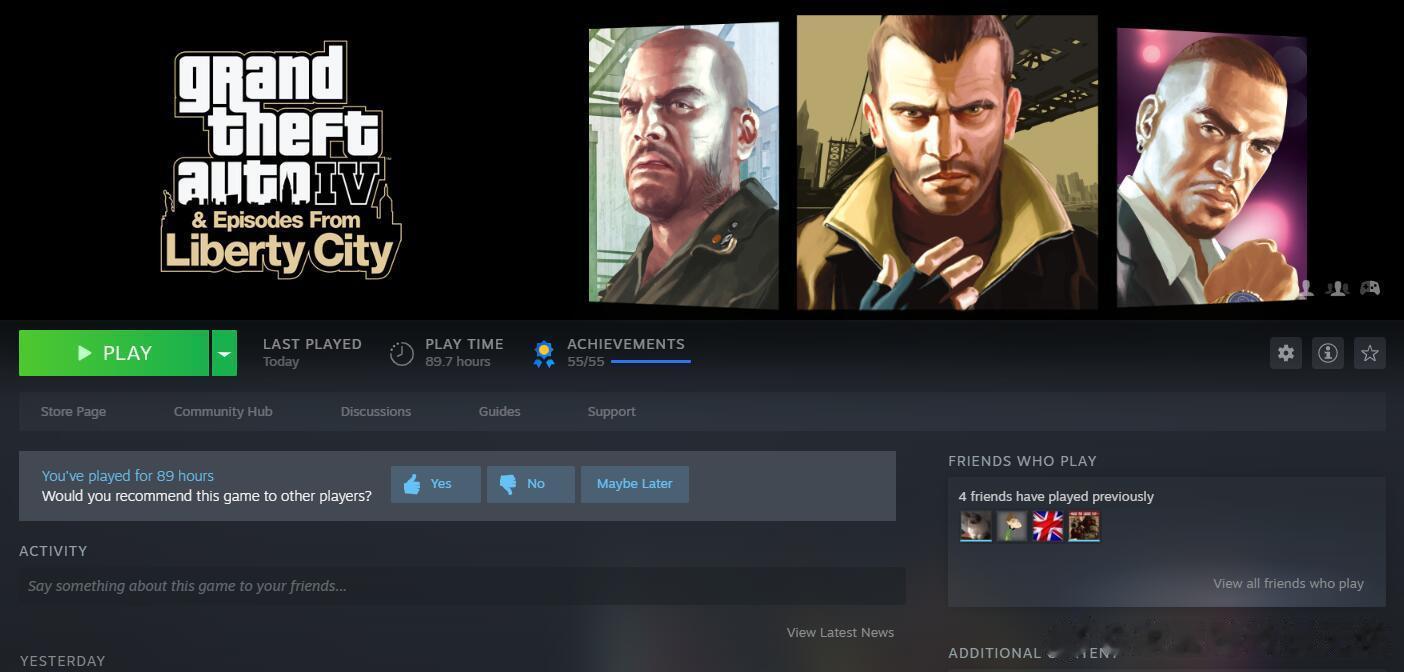 我把GTA4从0开始解锁了全成就，用时70小时~~玩GTA4让我意识到，GTA让