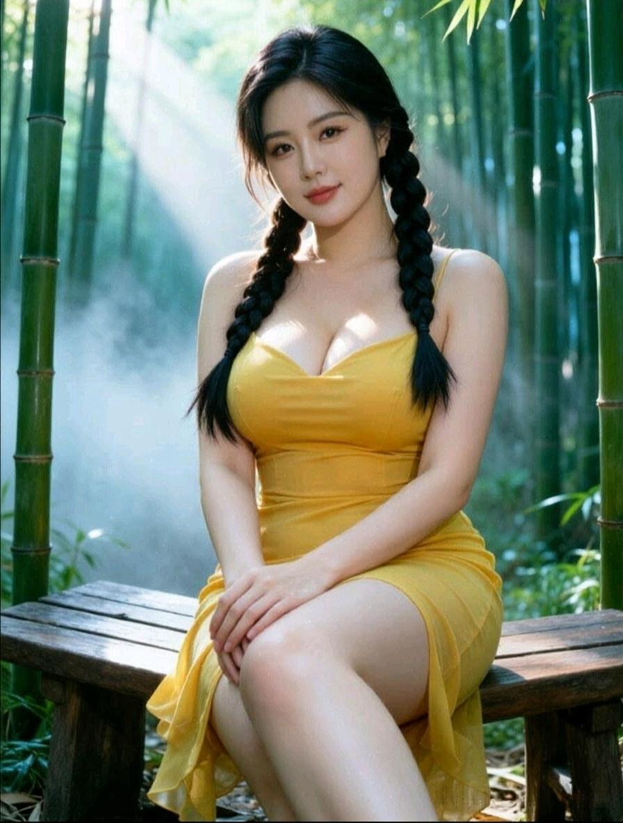 坐拥茅屋一小间
依山傍水远尘烟
谁人不想清静处
～～～？

上联：深山竹林绿；