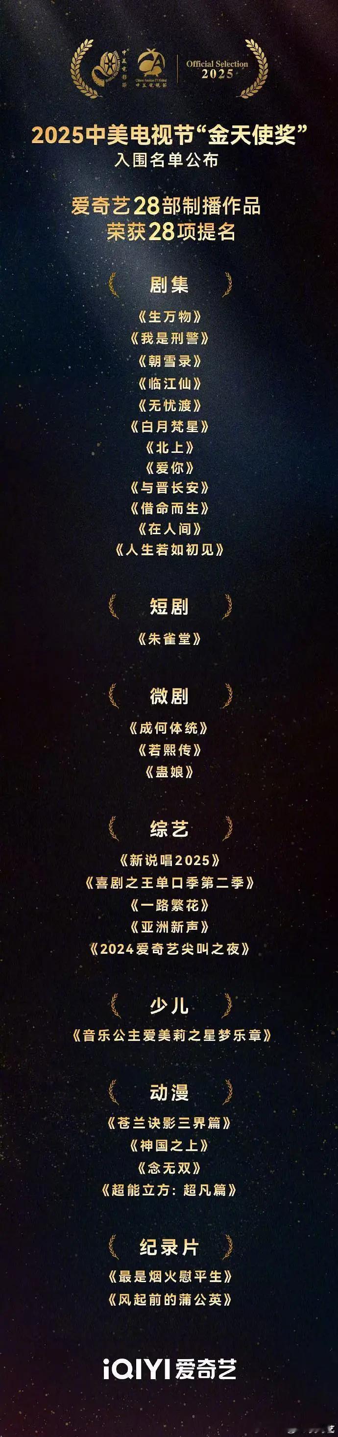白鹿今年三部剧《临江仙》《白月梵星》《北上》全部入围了2025中美电视节“金天使