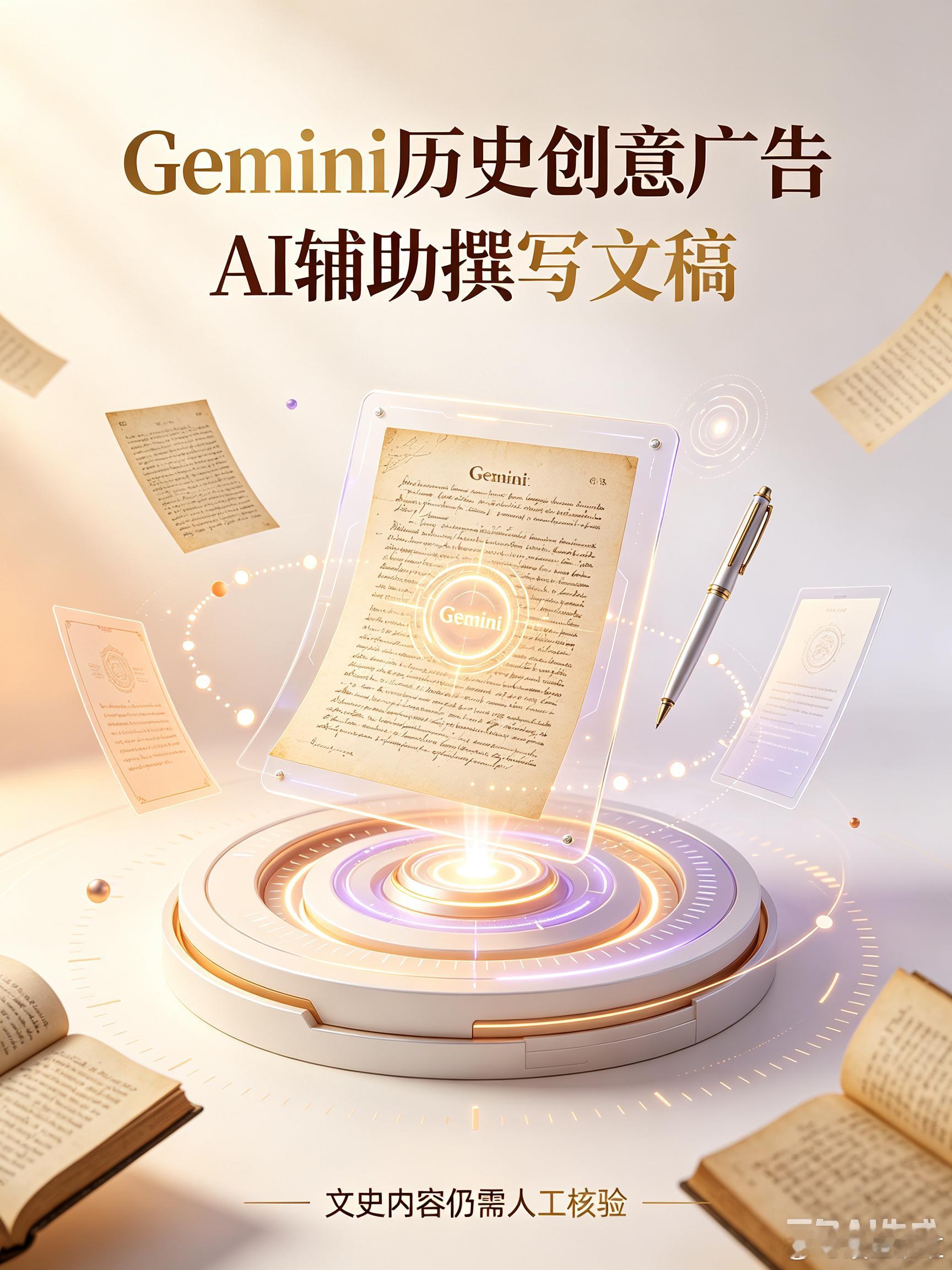 谷歌今天上新了一支Gemini主题广告，借着美国相关纪念日做创意，模拟历史人物靠