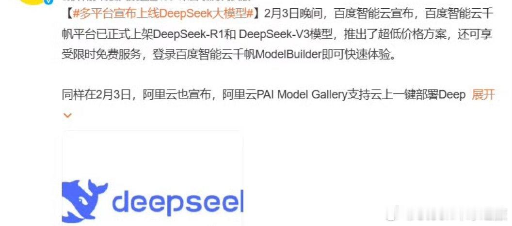 被国内公知、美吹看不上的deepseek，国外平台已经急不可耐的上线了[挤眼][