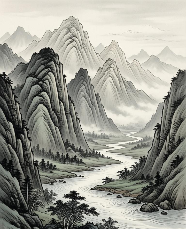 水到渠成

古代年轻人拜师学剑。
师父传他一套剑法，
告他勤学三年可成。

年轻