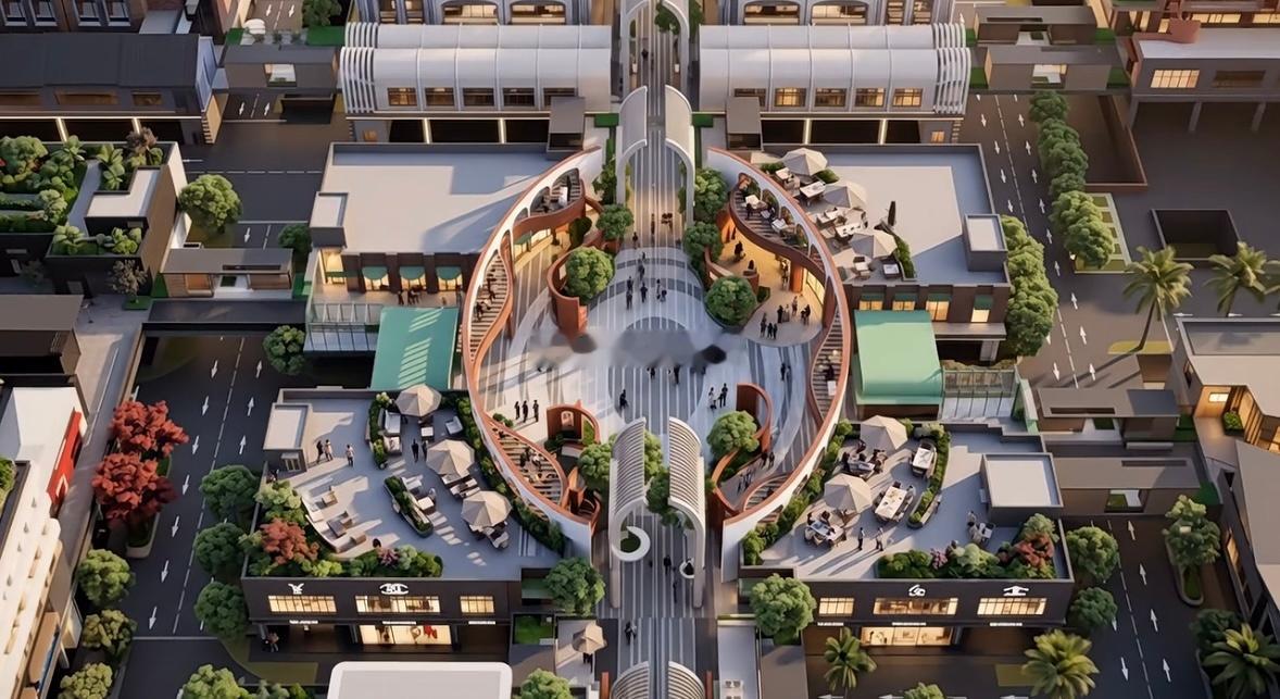 福州三环新建复合型商业综合体 华威花花世界项目更多细节设计效果图 城市沙滩看着还