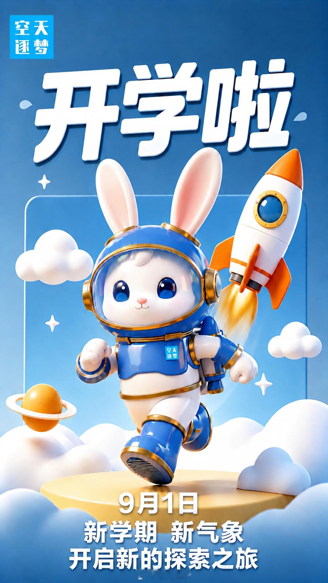 【新学期副本已刷新！你的作业写完了吗？】叮！您的新学期已上线！空天兔喊你一起开启