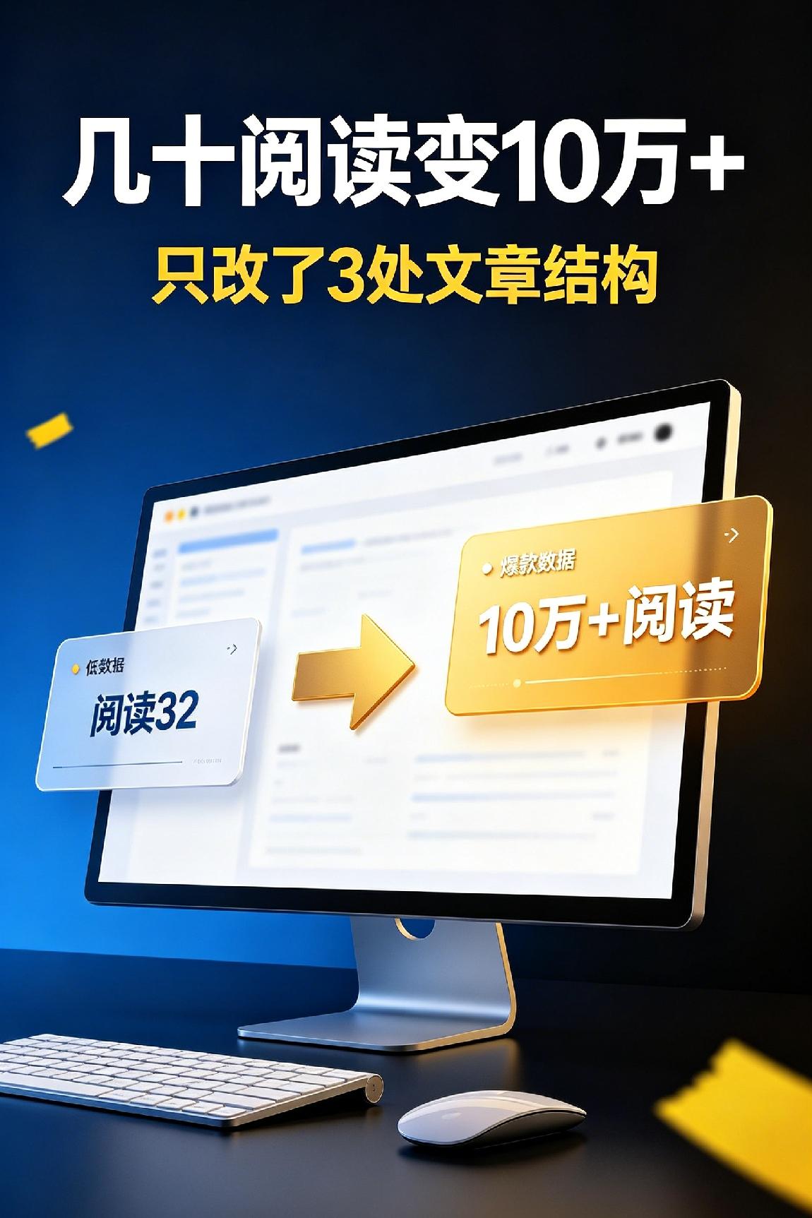 干头条半年阅读常年几十，改完3个行文框架，旧文直接冲到10万+，内容一字没换
 