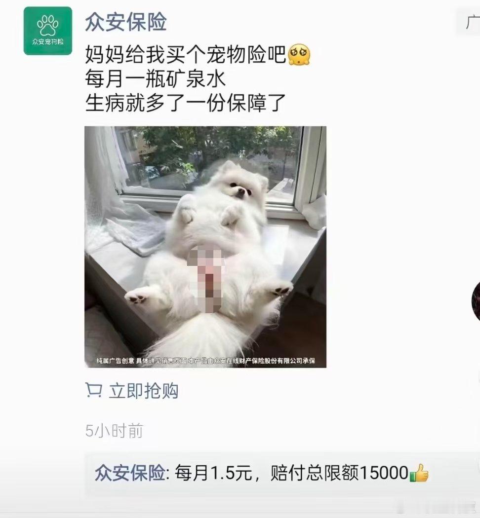【众安回应宠物险广告现女性私密部位众安宠物险广告配图女性私密部位】5月22日消息