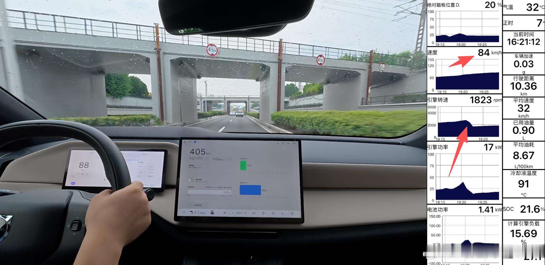 最近开了几百公里沃尔沃 XC70 ，先写个亏电市区体验报告，其他工况慢慢来。上海