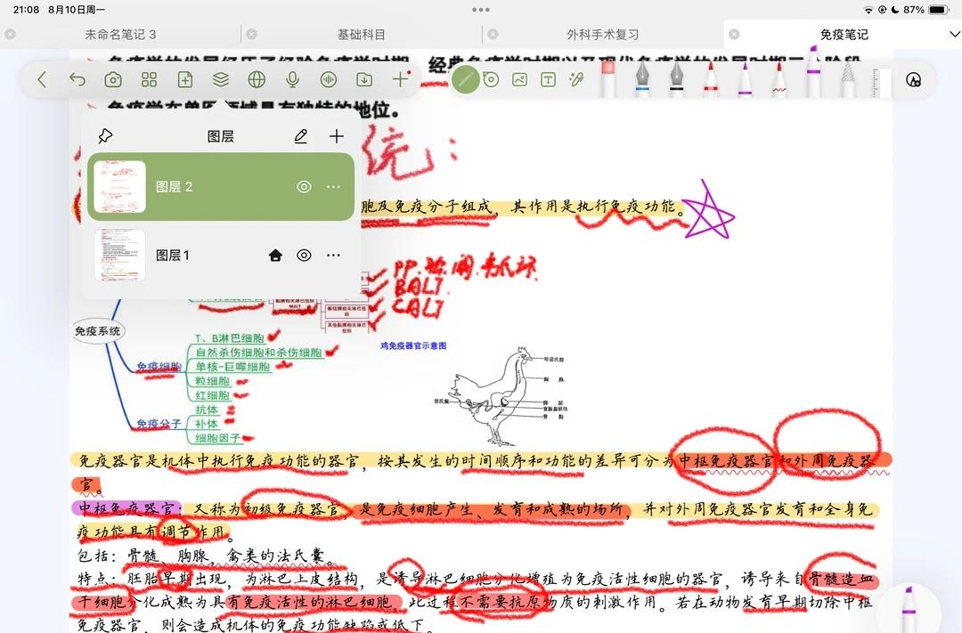 自由笔记就是很好啊！！！
最喜欢的就是自由笔记多图层功能了！很方便重复背诵和刷题
