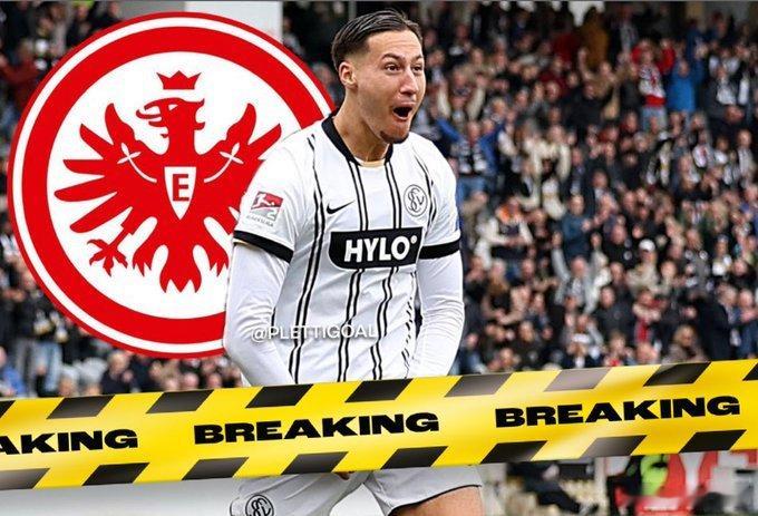 【进货】德国天空体育：法兰克福即将签下22岁的埃弗斯堡前锋埃布努塔利布（Youn