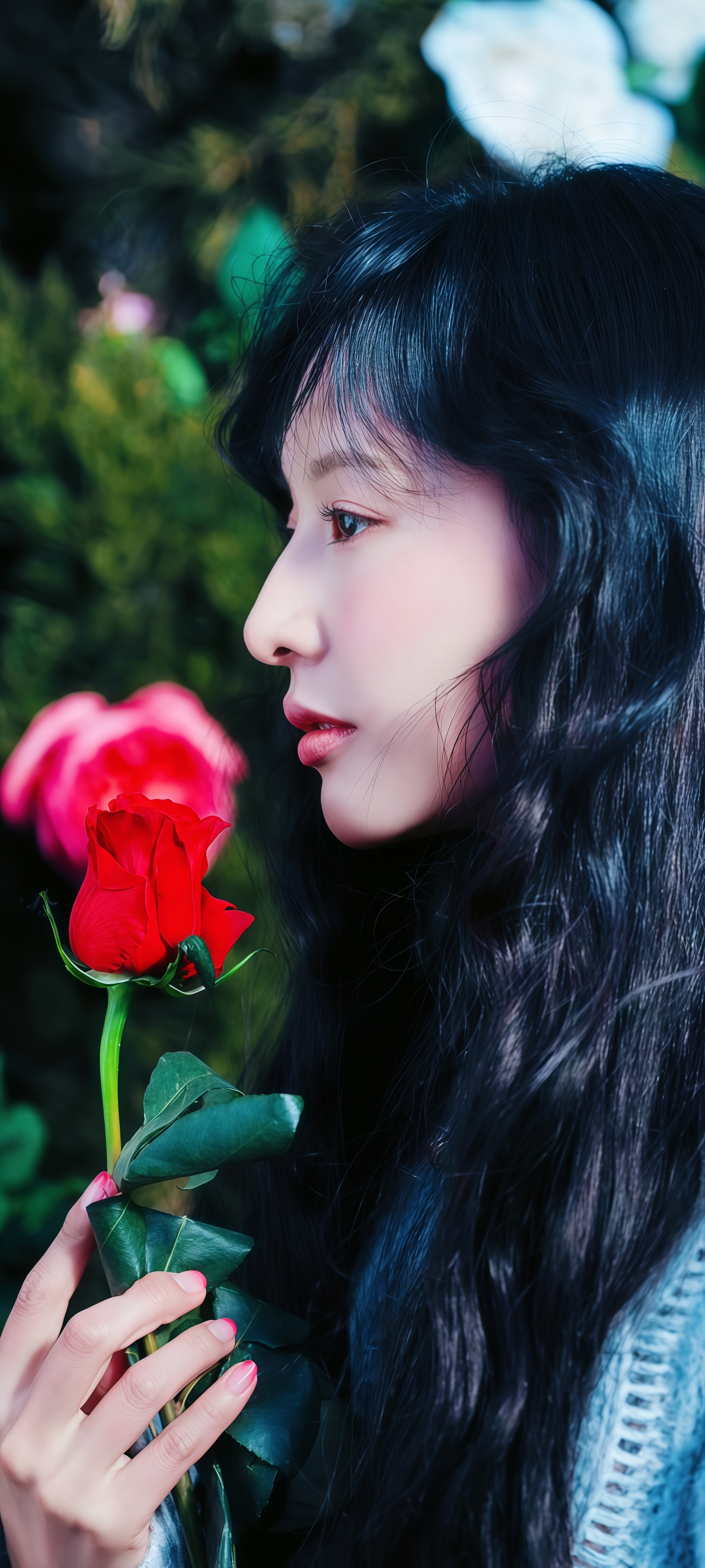 金智媛蓝色系壁纸更新女神这一组美得像精灵 ​  ​​​