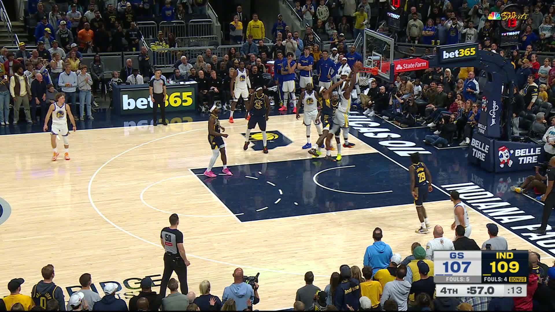 巴特勒双手扣篮球进，勇士追平！勇士vs步行者 ​​​