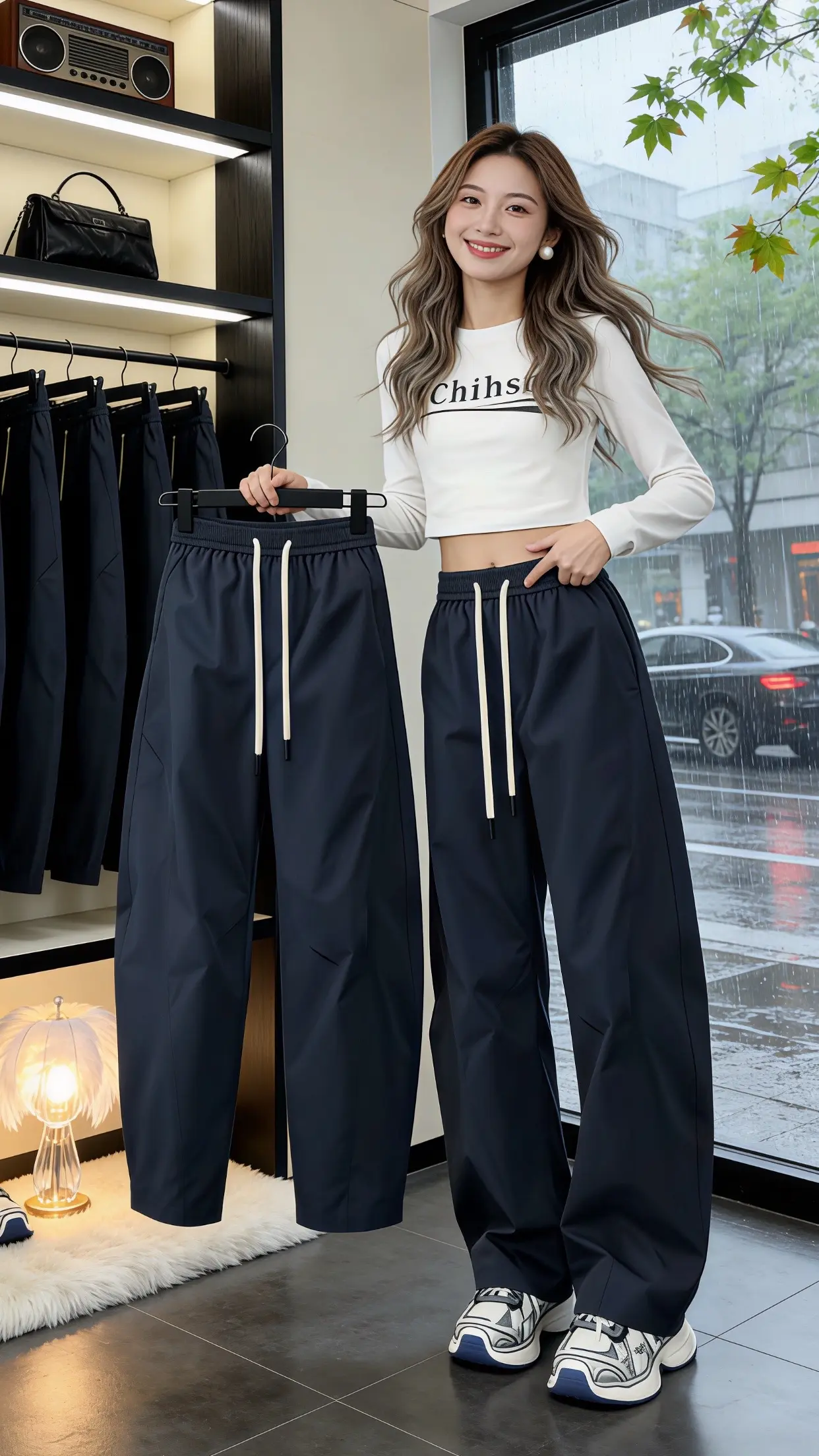 气质运动长裤 穿出自己的风格 显瘦穿搭 春款上新 百搭裤子