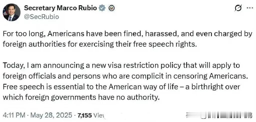 帝国主义霸气小护照？千万别为难，别得罪美国人！美国国务卿鲁比奥发出警告。

鲁比