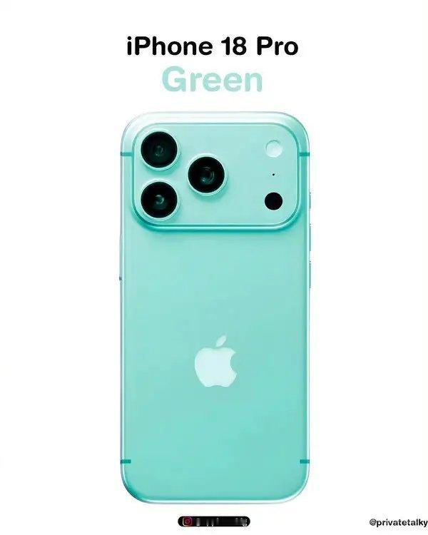 【iPhone 18 Pro五款新配色渲染图曝光：蓝紫绿粉银五色】有博主曝光一组