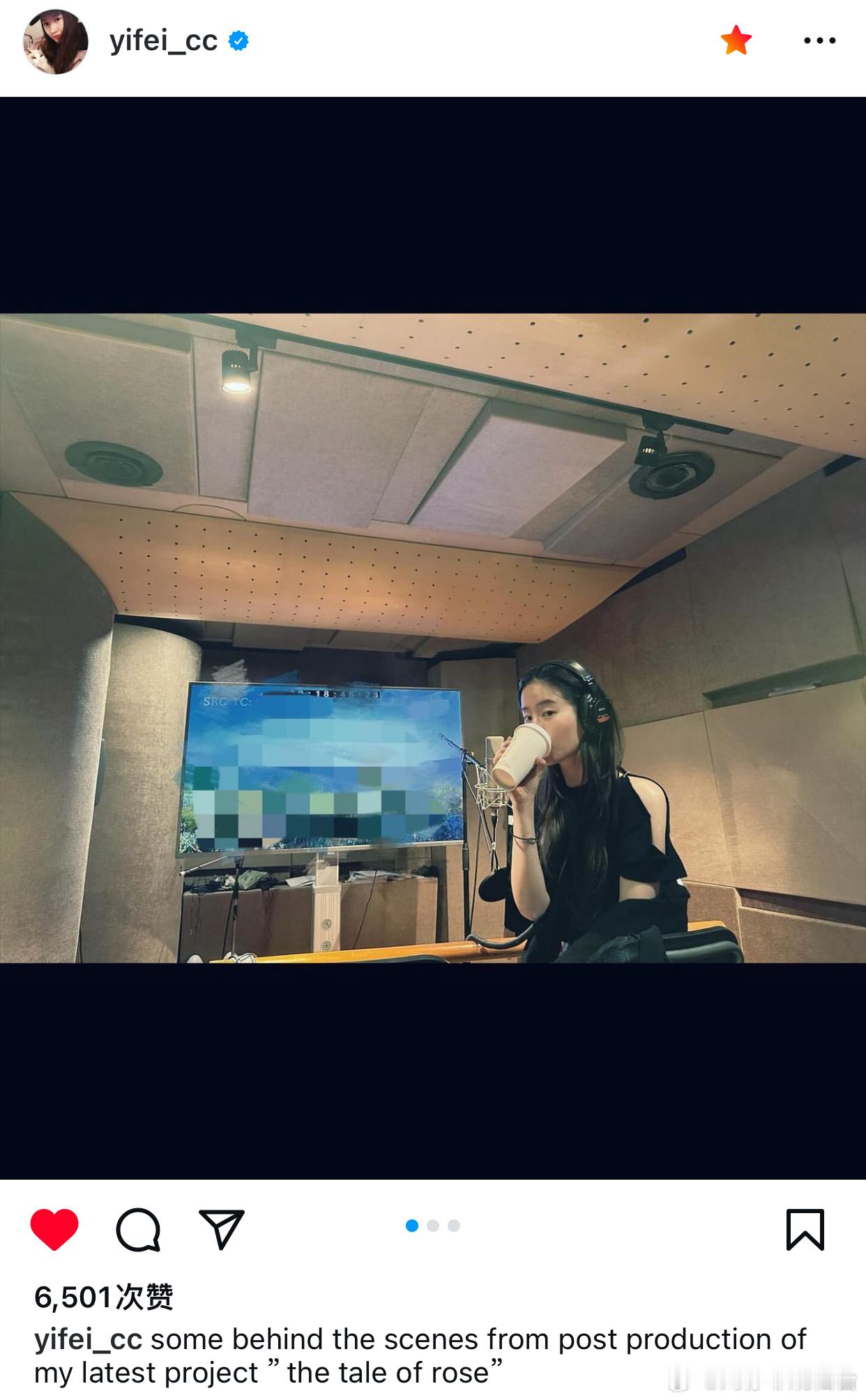 【#刘亦菲#🫧Instagram】IG更新：some behind the s